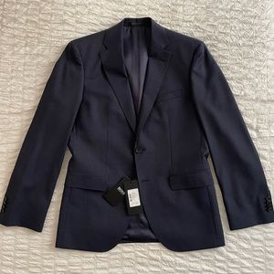 NWT BOSS By Hugo Boss Johnston / Lenon Blue Micro check suit 38R